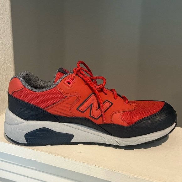 New Balance 580 Elite Edition RED/BLACK Suede Shoes Mens Sz 7D MRT580XR - Picture 5 of 10